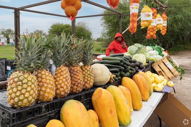 You can find multiple fresh produce market stands throughout the Palmhurst area.