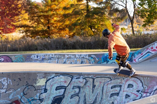 Shimek skaters head to Terrill Mill Skate Park to show off their skills.