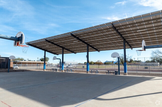 Students love playing basketball on the courts at Marana Middle.