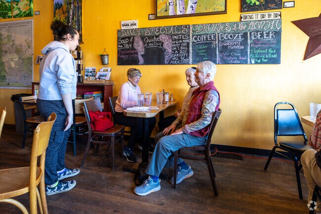 Enjoy time with friends at Speed Trap Coffee, its in the west side of Palmer Lake neighborhood.