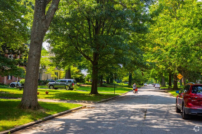 The wide, tree-lined streets of Chestnut Hill offer a great place for a jog.