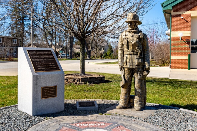 Memorials Outside the Firehouse Honors Those Who Gave All to Protect There Community