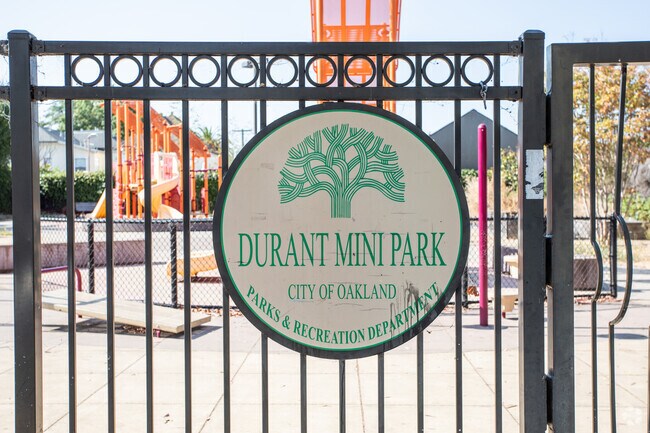 Durant Mini Park sits in the middle of the Hoover-Foster neighborhood in Oakland.