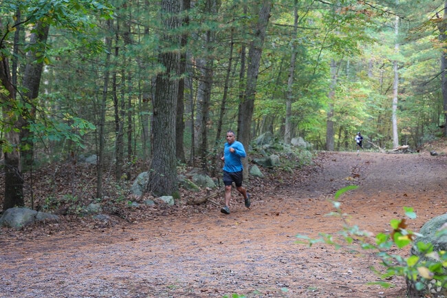 Joggers enjoy the trails in Lynn Woods close to Highlands.