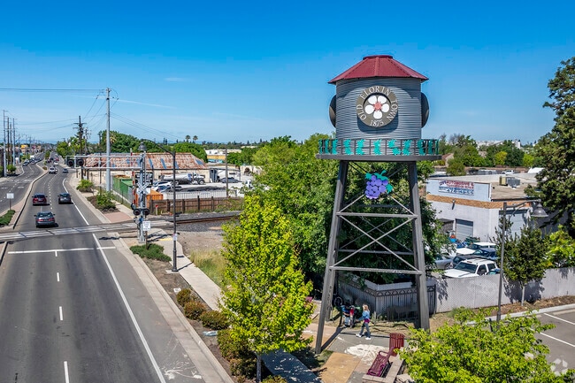 The iconic Old Florin Town water tower welcomes you to Florin.