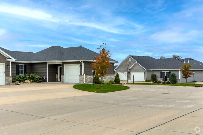 A row of modern bungalows in Stoney Creek.