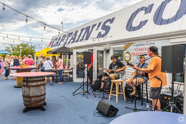 Check out live music events every summer at the Captain Cove in West End Bridgeport.