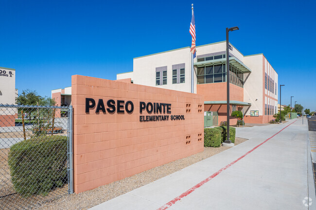 School sign at Paseo Pointe School in Laveen.