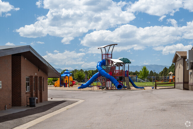 The playground at Jefferson Academy Elementary School in Broomfield, Colorado.