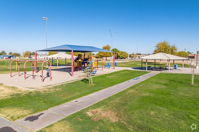 Council Avenue Park offers amenities such as picnic tables, a playground, ramadas, and sports fields.