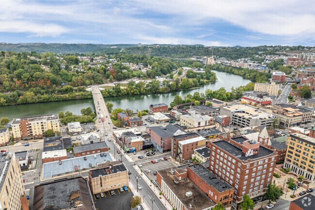 Downtown Morgantown sits along the Monongahela River.