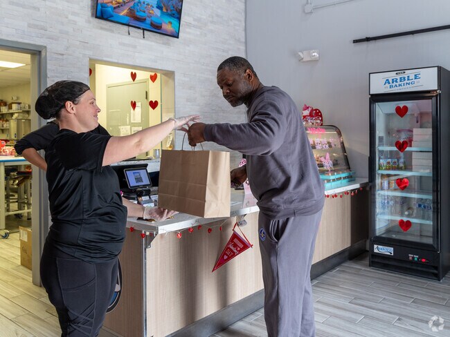 Another happy customer at Arble Bakery, were the cookies are made from scratch.