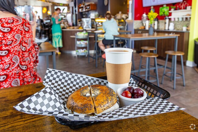 Try a sandwich or a house-made soup from Genoa Coffee and Wine in Rigden Farm.