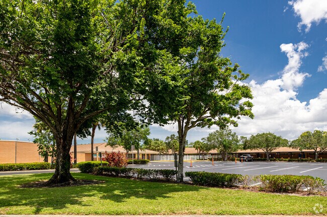 Vineyards Elementary School in Naples has large shading trees on the property.