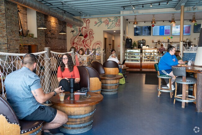 Coffee & Stone Cafe serves breakfast sandwiches and baked goods.