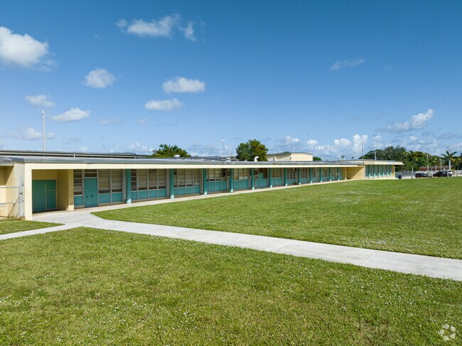 An aerial view of the Thomas Jefferson Middle School.