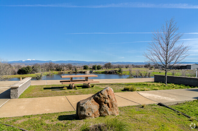 Shasta College Tehama Campus in Red Bluff has some beautiful views of the distant mountains.