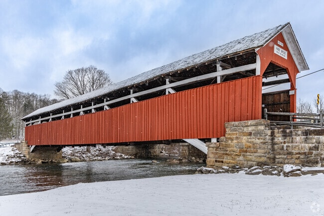 There are multiple covered bridges in the rolling hills of Middlecreek Township.
