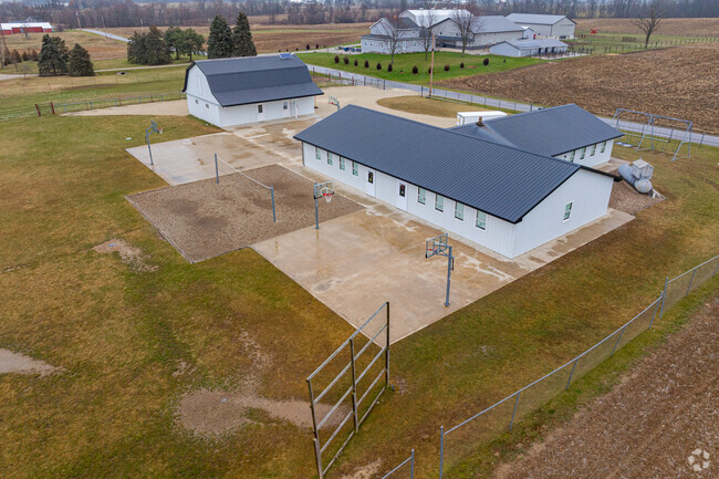 Country Meadow School has outdoor basketball courts for the students to enjoy.