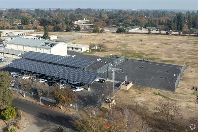 The parking area at Wawona K-8 School in Fresno.