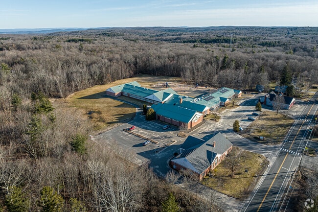 Hartland School is located next door to town hall.