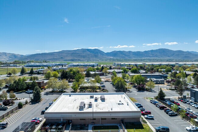 An aerial view of Washoe Inspire Academy facing East.