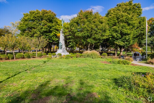 Victory Park in Downtown Manchester stands as a testament to the cities rich history.