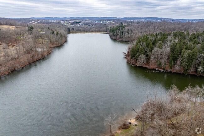 A view of the lake at Peters Lake Park.