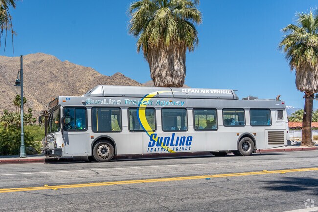 Residents of Vista Las Palmas can access public transportation along Palm Canyon Drive.