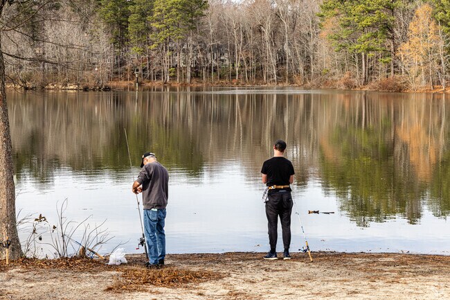 Woodlake residents are enjoying an afternoon fishing together at East West Legacy Park.