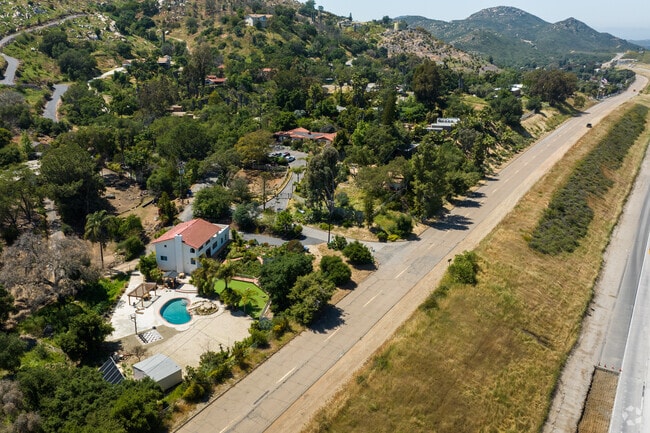 Mesa Rock sits along the highway 15 on a steep mountain.