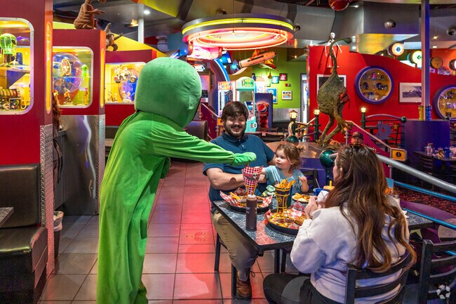 North Hills families love the Space Aliens Grill and Bar with its planetary themed decor.