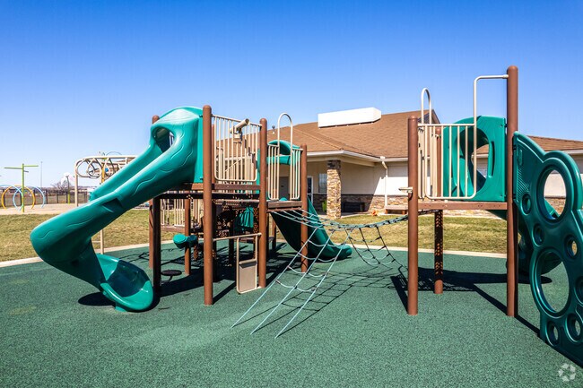Amesbury Lake Park playground in Overland Park.
