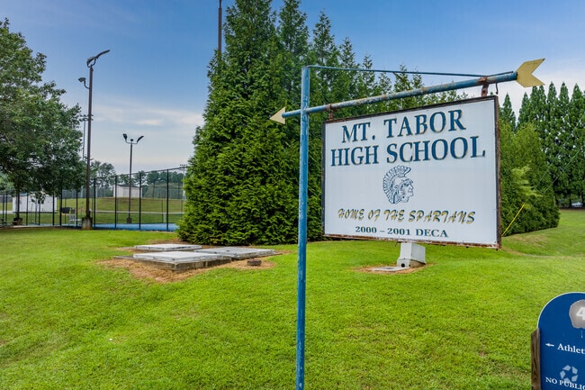 Home of the Spartans, Mount Tabor High School students exhibit school pride.