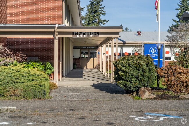 St Matthew Elementary School entrance.