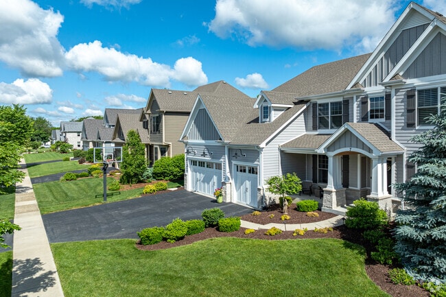 The subdivision of Amberwood Estates is filled with new modern traditional homes.
