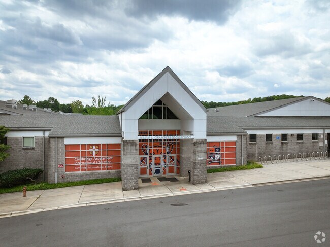 The entrance to Julius Chambers High School.