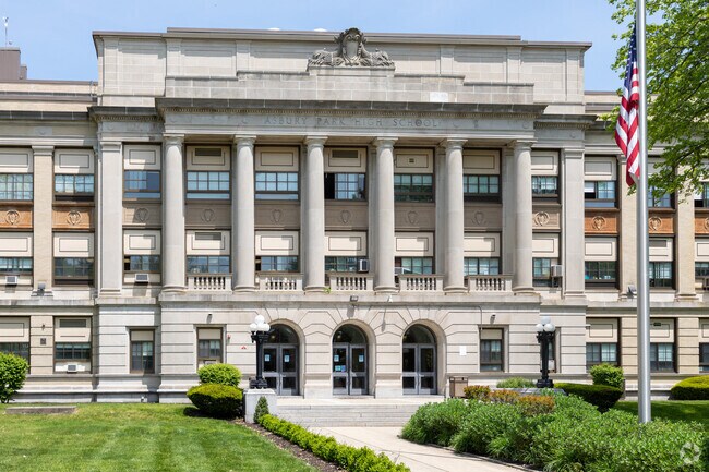 Asbury Park High School front entrance.