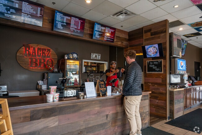 Rackz BBQ is a popular option for both lunch and dinner in East Carmel.
