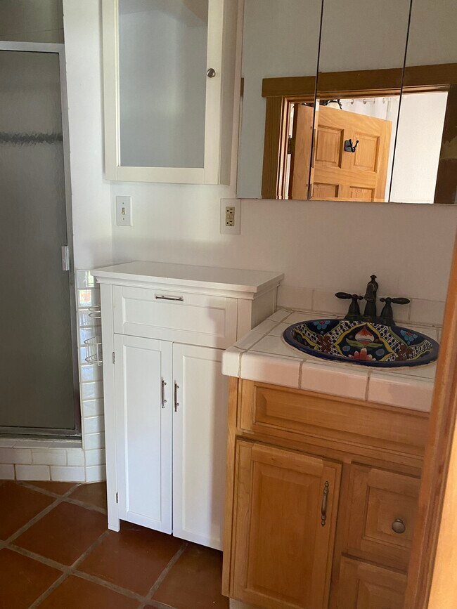 Bathroom with shower.