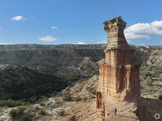 The city sits near Palo Duro Canyon, the second-largest canyon in the U.S.