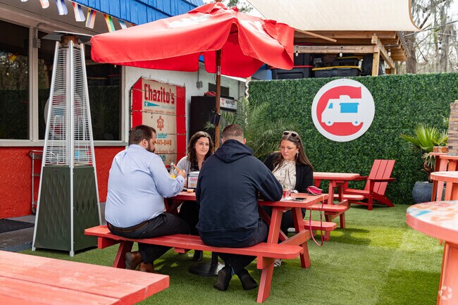 Enjoy a meal on the patio at Chazito's Latin Cuisine in Pooler.