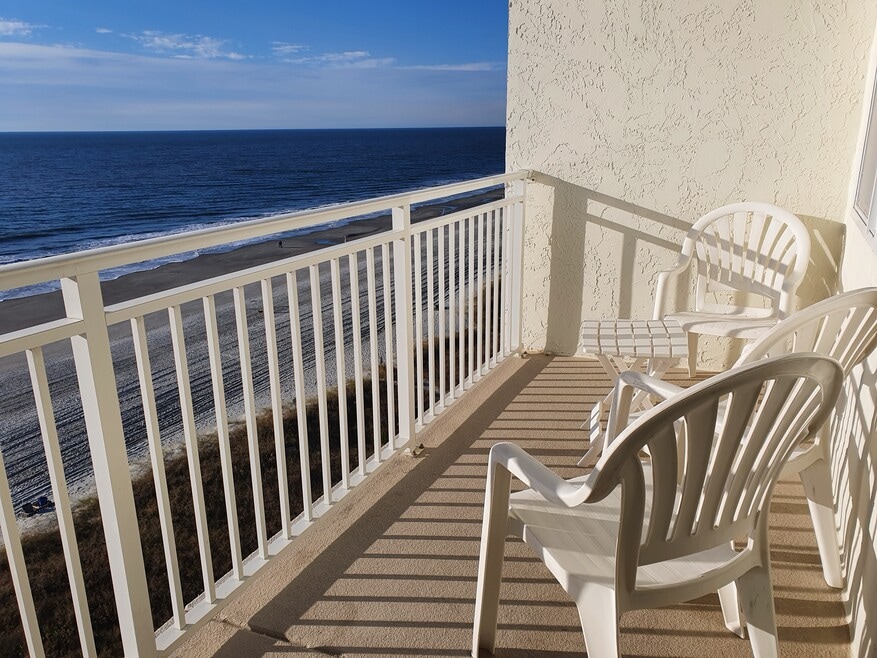 Ocean front private balcony