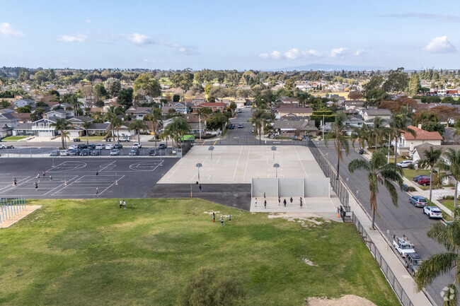 Sweeping views of the neighborhood surrounding Spring View Middle School.