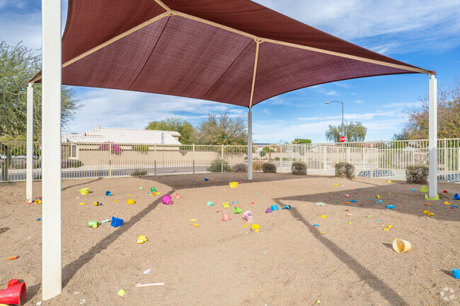 Play in the sandbox at Coyote Hills Elementary School in Peoria.