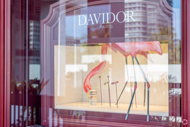 Elegant store displays that you will see when you visit the Bal Harbour Shops in Bay Harbor Islands neighborhood