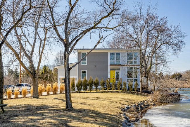 Many of the lake homes in Sylvan Township feature modern architecture.