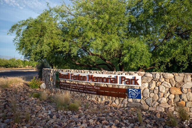 Brandi Fenton Memorial Park, located near the Rillito River in Tucson, offers scenic trails, sports facilities, and a dog park, making it a popular spot for outdoor recreation and community gatherings.