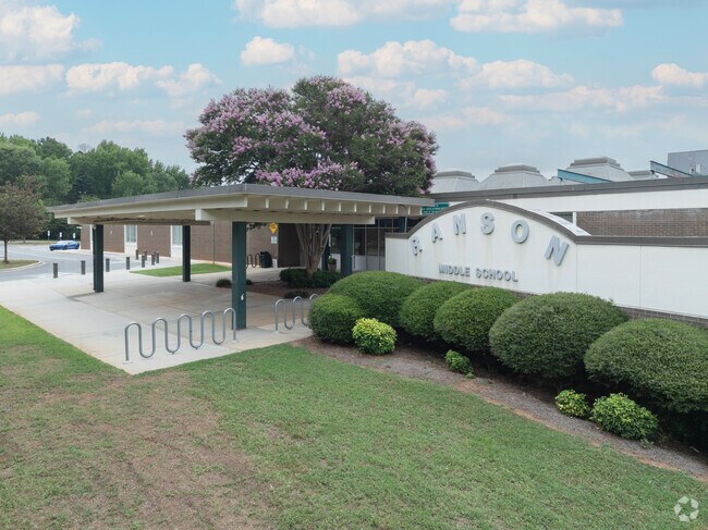 The entrance to Ranson Middle School in Charlotte.