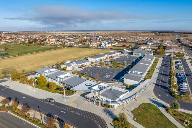Spring Lake Elementary School offers a sprawling campus when viewed from above.